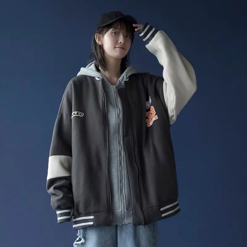 

Spring and Autumn Loose Baseball Jacket Cardigan Casual Jacket Jacket Women Coat Women Winter Clothes Women Korean Coats Women