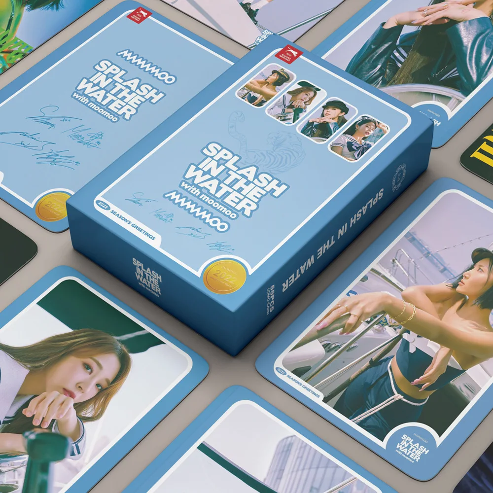 

55pcs/set Kpop MAMAMOO Splash In The Water Lomo Cards High Quality HD Photo Album Card Postcard Korean Fashion Photocards