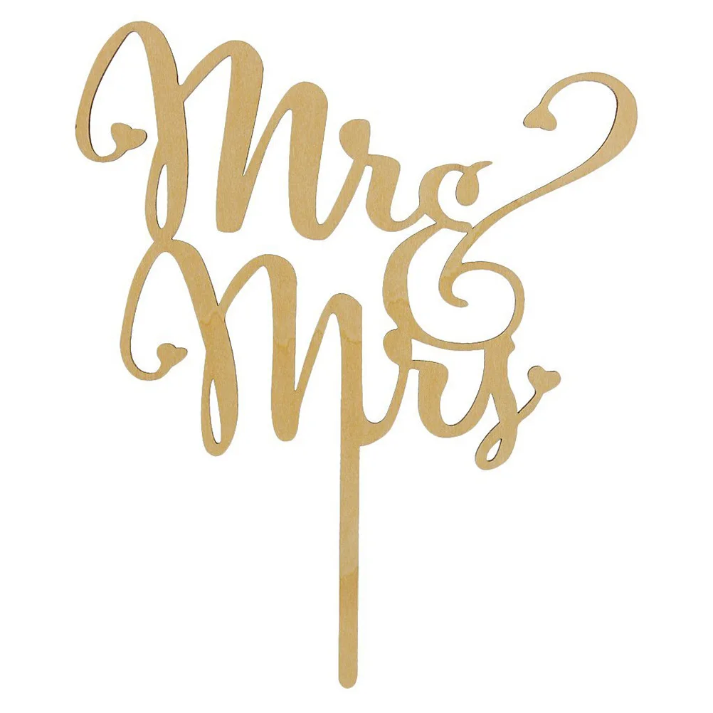 Г н & миссис торт Топпер игрушечный деревянный пирог украшение для на день