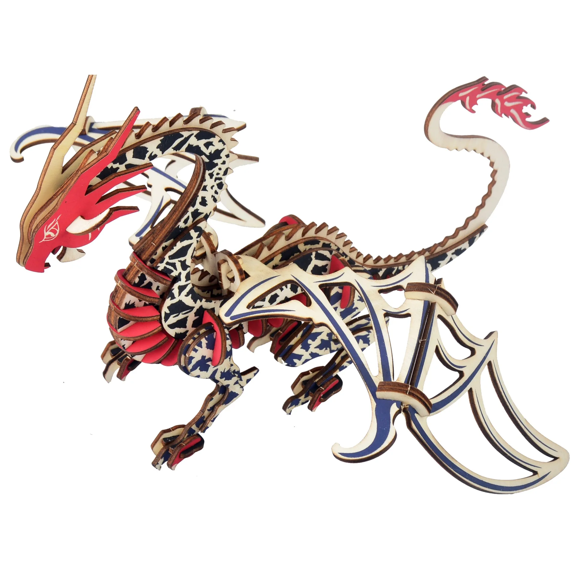 

DIY 3D Wooden Puzzle Woodcraft Assembly Kit Dragon Laser Cutting Wood Toys For Christmas Gift 1463