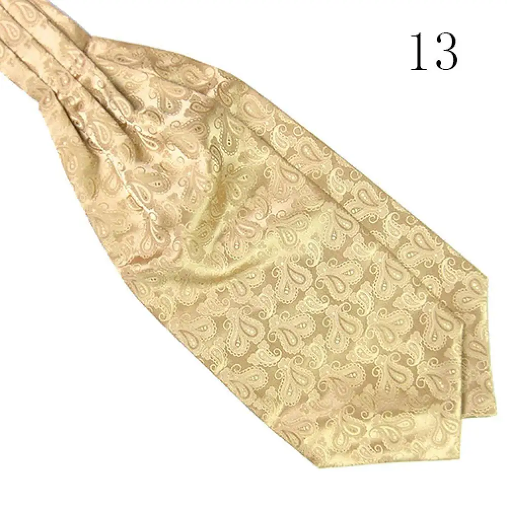 

Men's Classic Colorful Silky Satin Wedding Banquet Necktie Cravat Ascot Tie
