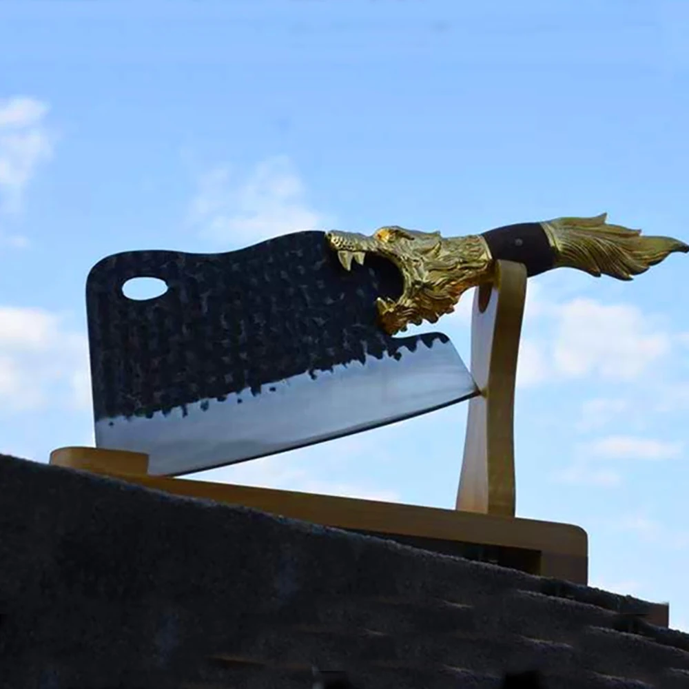 XSG 9 5 дюйма ручной работы кованый мачете Огненный Дракон искусственная кожа