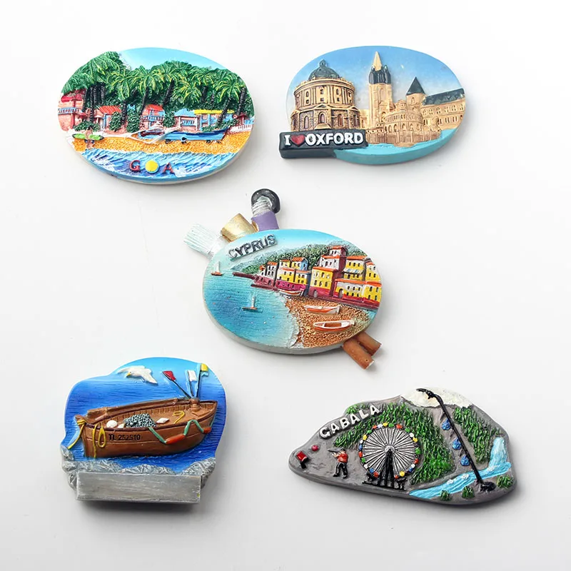 Goa Oxford Cyprus Cabala кантри Смола декоративные 3D наклейки на холодильник магнит