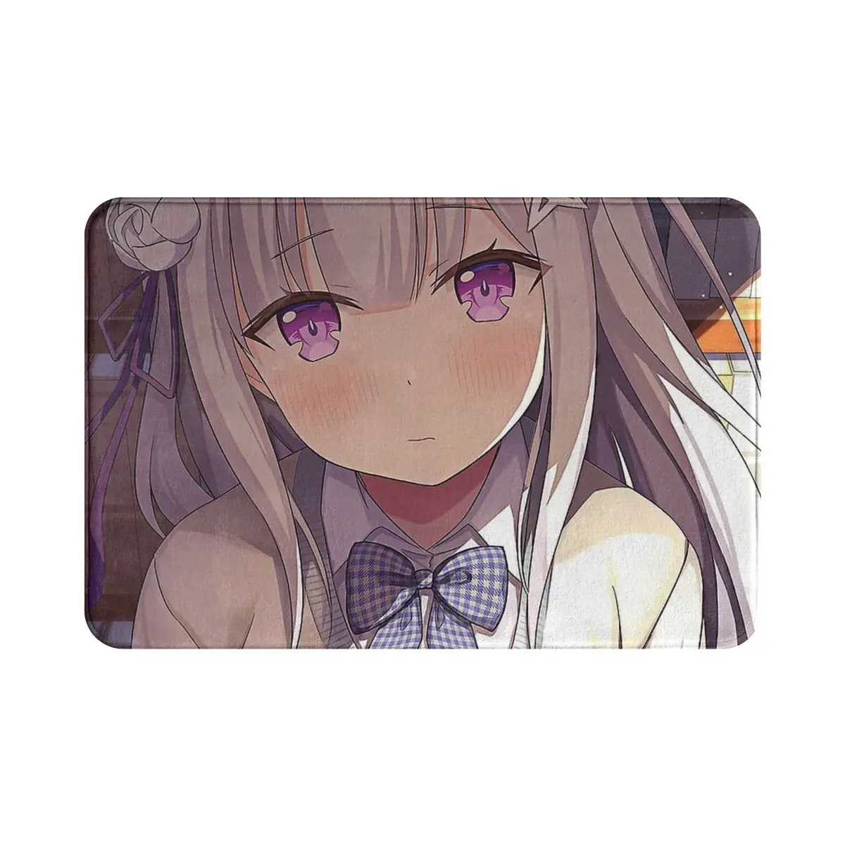 

Re Zero Bathroom Non-Slip Carpet Hajimeru Isekai Seikatsu Living Room Mat Entrance Door Doormat Home Decoration Rug