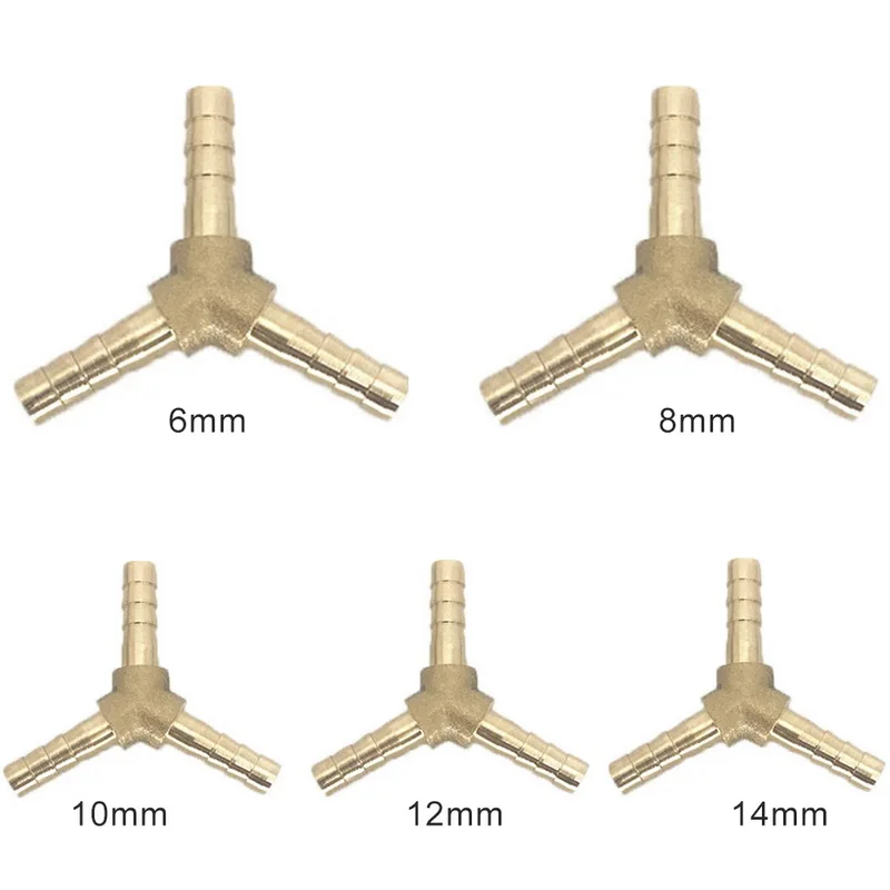 Полностью медный соединитель Y-образной формы для труб трехходовой штуцер шланга