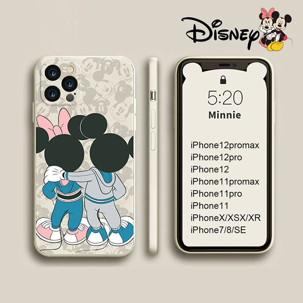 

Lovers Minnie Mickey Disney iPhone 12 Case Silicone 3D Cases for iPhone 11 PRO MAX 7 8 PLUS X Cute Anime Pop it