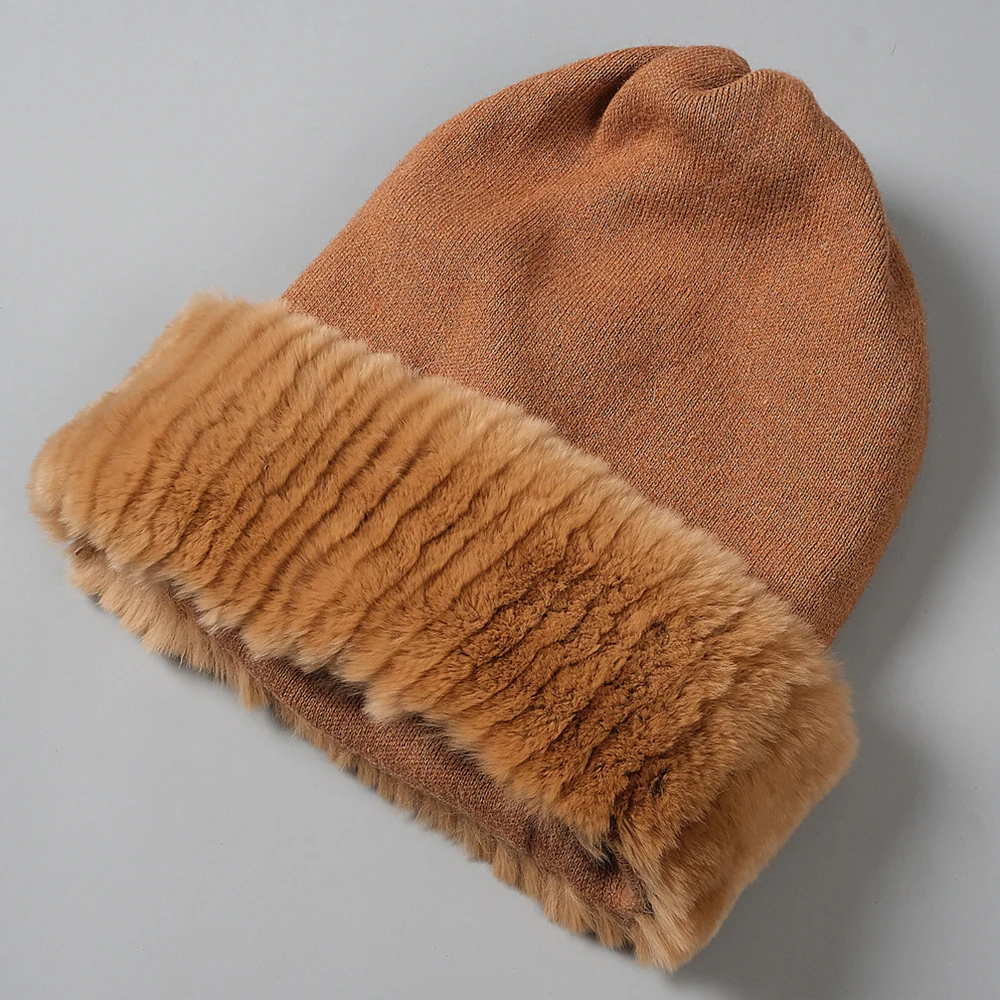 FS зимние шапки для женщин из кроличьего меха высокого качества ручная работа