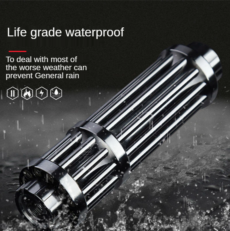 

017 Series High Power Combustion Laser Powerful Blue Laser Flashlight 450nm Focusable Green Red Laser Flashlight 10000m