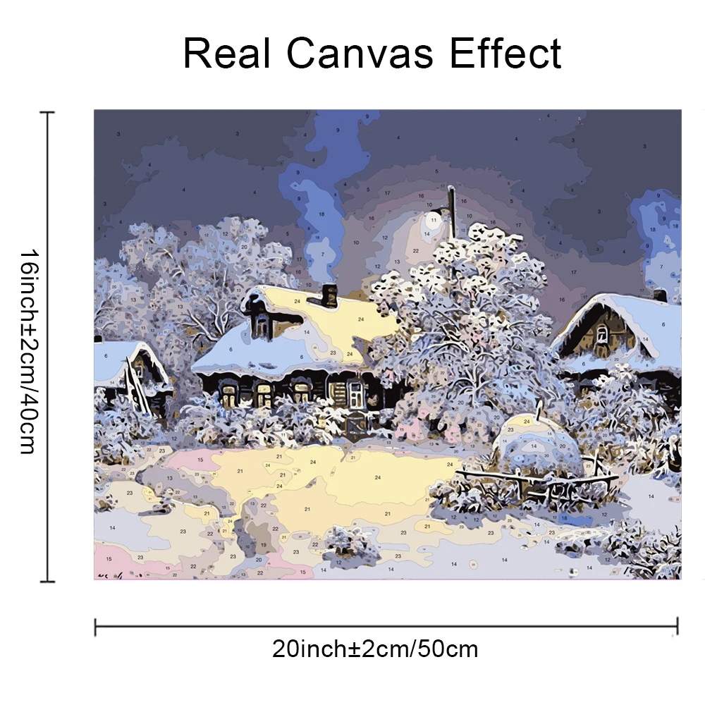 huacan paint by number house winter drawing on canvas handpainted painting art gift diy pictures by number snow kits home decor free global shipping
