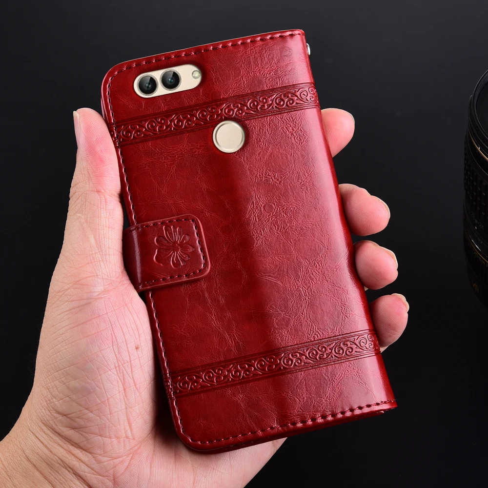 Кожаный чехол с откидной крышкой P Smart 2018 FIG-LX1 для Huawei чехол-накладка PSmart |
