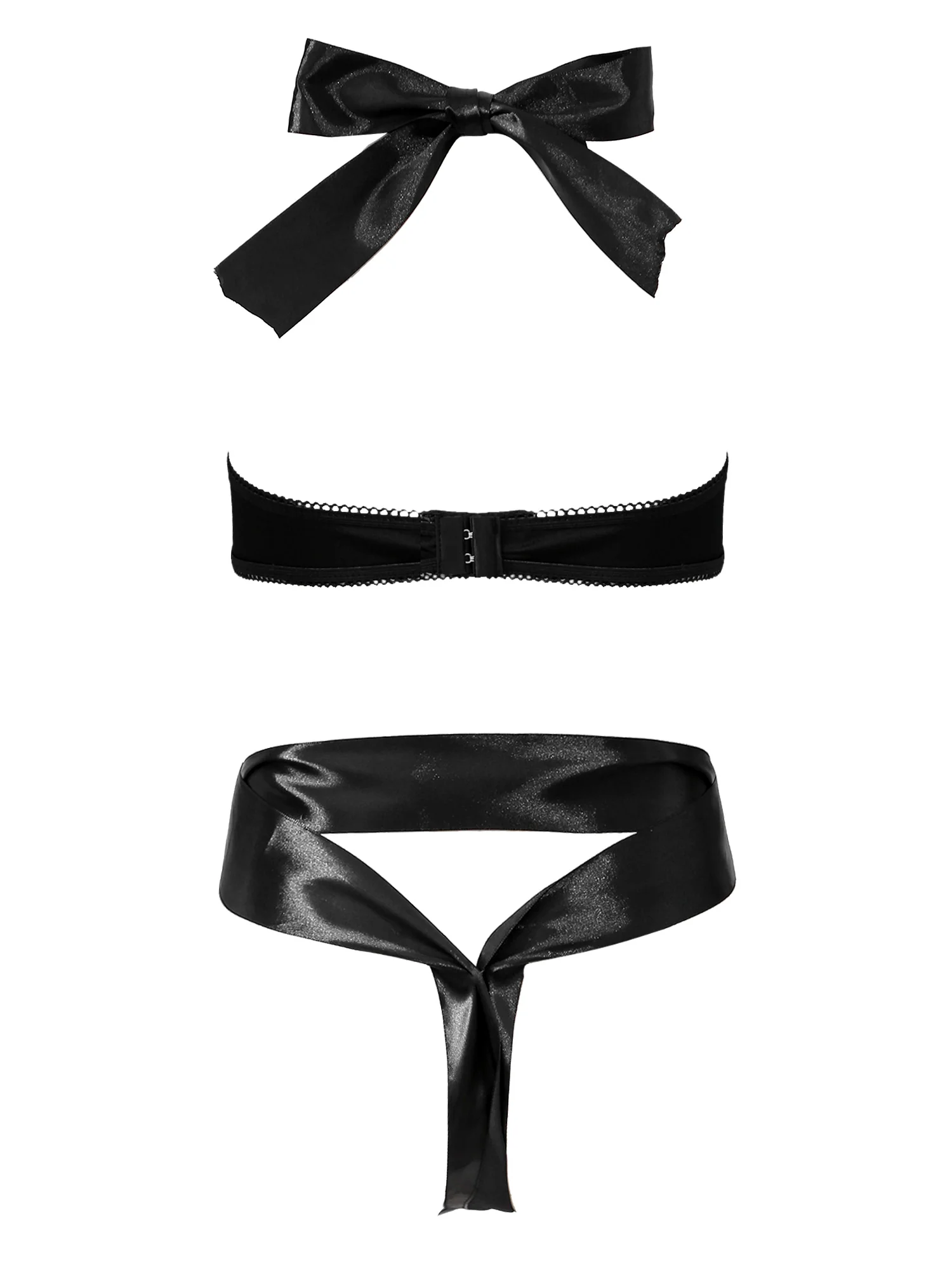 Женское черное прозрачное Сетчатое нижнее белье в горошек комплект с