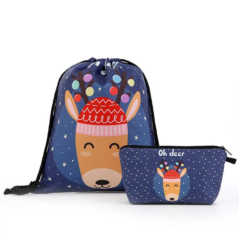 Детский рюкзак для девочек на Рождество красный мультяшный с изображением