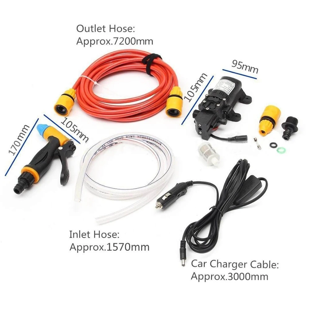 

12V 65W Electric Car Washer Gun High Pressure Water Pump Portable Spray Cleaner