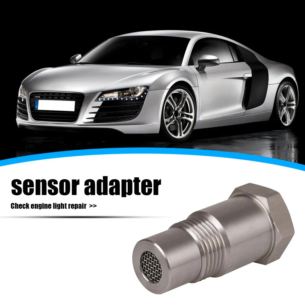 Car CEL Fix Check Engine Light Eliminator Oxygen O2 Sensor Protective Shell Plug Adapter with Mini Catalyst M18 x 1.5