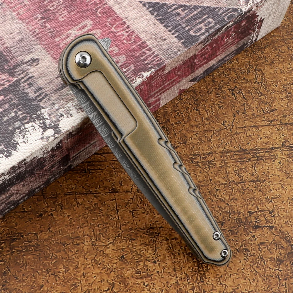 Новинка лезвие из дамасской стали рукоятка G10 для выживания на природе