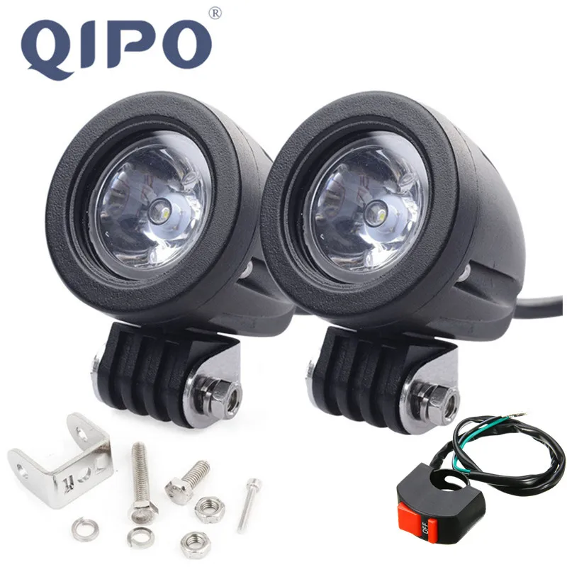 Светодиодные фары QIPO для мотоцикла рабочее освещение внедорожников точечных и