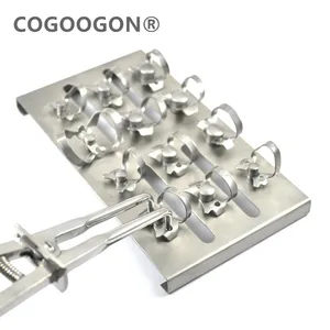 Эндодонтические зубные резиновые зажимы для плотины, удерживающий лоток с 12 шт. резиновых зажимов для плотины, восстанавливающие