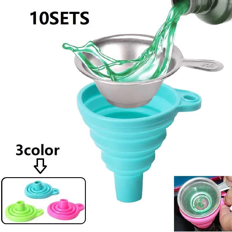 

MEGA 10SET Folding Resin Silicone Funnel Metal UV Resin Filter Curing Cup SLA 3d Printer for ANYCUBIC Photon DLP 3D Printer Part