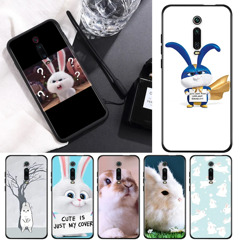 

Cute Lovely Funny Rabbit For Xiaomi Redmi 9T 9I 9AT 9A 9C 9 8A 8 7A 7 6A 6 5A 5 4X PRO Prime Plus Black Soft Phone Case