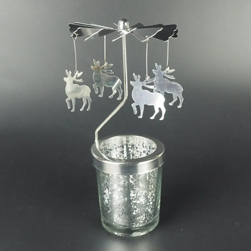В форме оленя романтическое вращение подсвечник вращающаяся дверь ветряная мельница Звездный китайский
