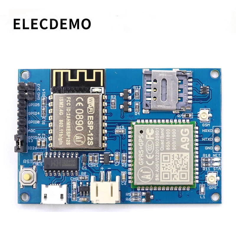 ESP8266 ESP-12S ESP12S A9G GSM GPRS + gps IOT Node V1.0 модуль макетная плата со всеми в одном Wi-Fi сотовая