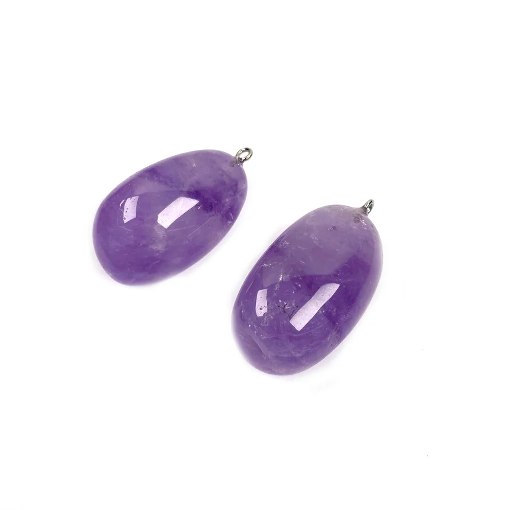 

Natural Stone Irregular Shape Charm Pendant Amethysts for Necklace Earring Accessories or Jewelry Making Size 20x40mm-25x45mm