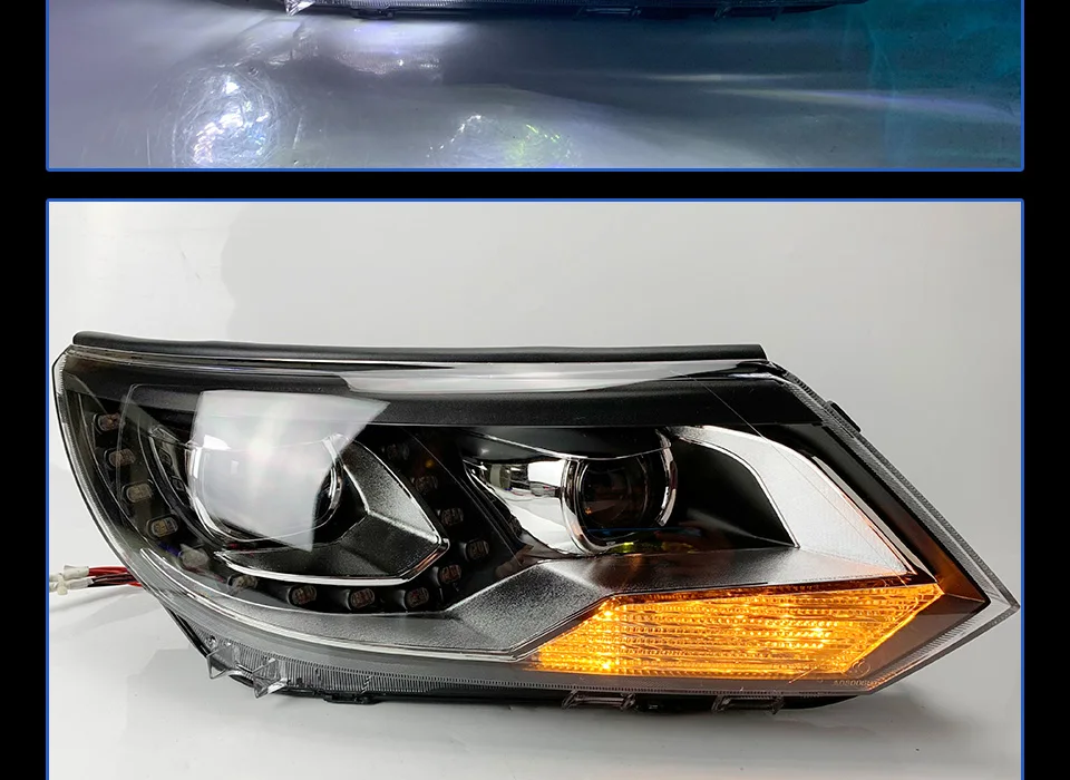 Head Lamp For Car VW Tiguan 2013- Headlights Fog Lights Daytime Running Lights DRL H7 LED Bi Xenon Bulb Car Accessories