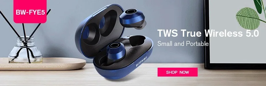 BlitzWolf FYE5 bluetooth v5.0 TWS настоящие беспроводные наушники-вкладыши спортивные стерео водонепроницаемые HiFi мини наушники гарнитура наушники