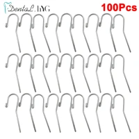 100pcspack dental lip hook root canal measuring instrument accessories lip mouth hook apex locator tool dentist stainless steel