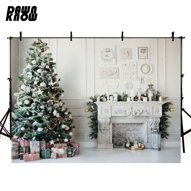 DAWNKNOW задний фон с веселой рождественской елкой для фотосъемки Fotografia Крытый