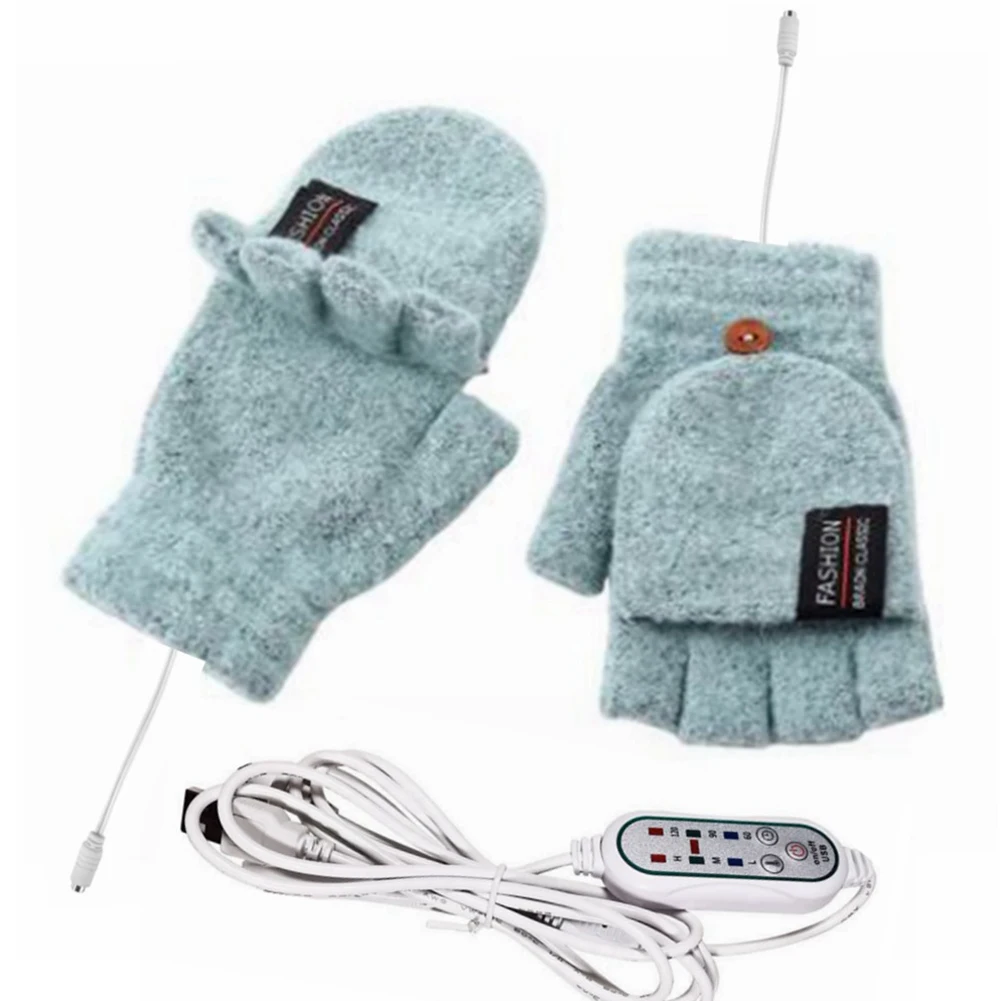 

Теплые перчатки с электроподогревом и USB, зимние перчатки с подогревом для рук, прочные удобные для спорта на открытом воздухе