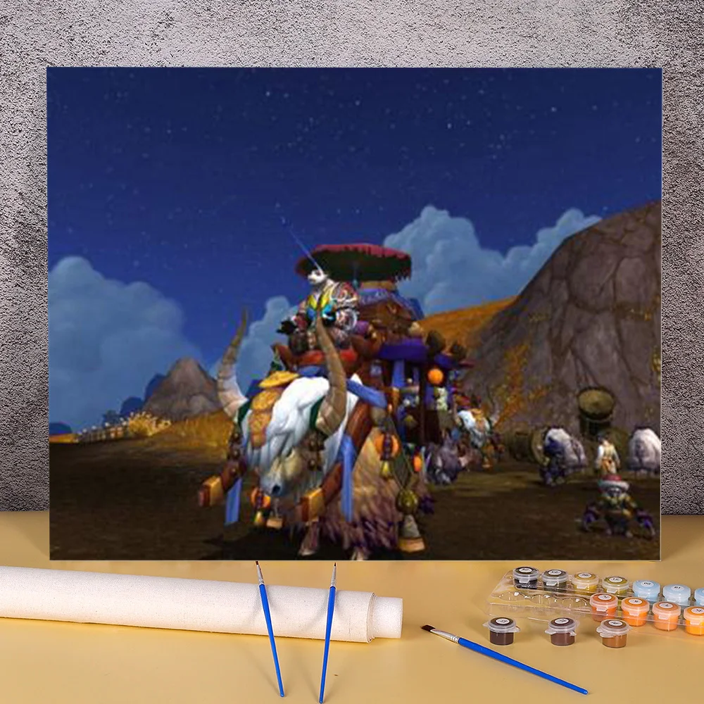 Набор для рисования по номерам на холсте World Of Warcraft 50 Х70 - купить выгодной цене |