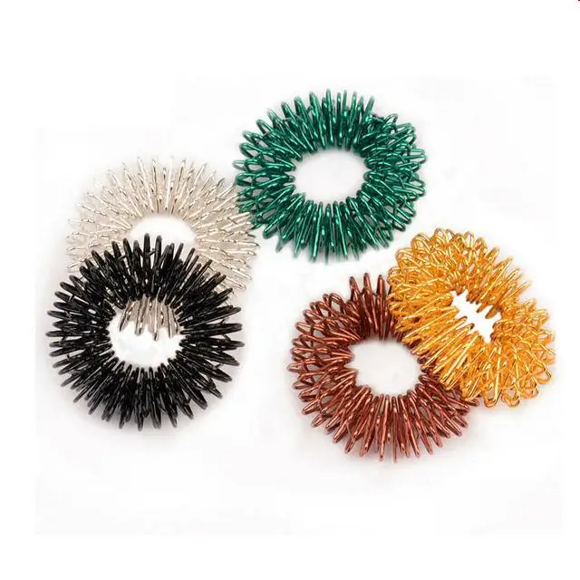 200 шт./лот палец кольцо для массажа руки Рефлексология корпус иглоукалывания