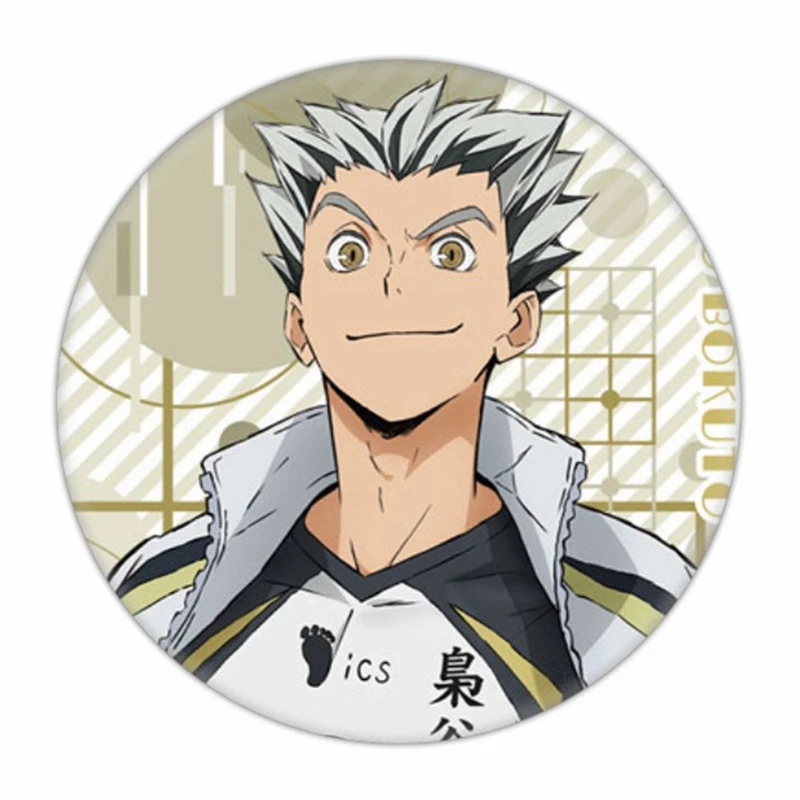 Диаметр 5 8 см Японское Аниме Haikyuu Акриловые Броши школьная подвеска Kawai Shoyo Hinata Daichi