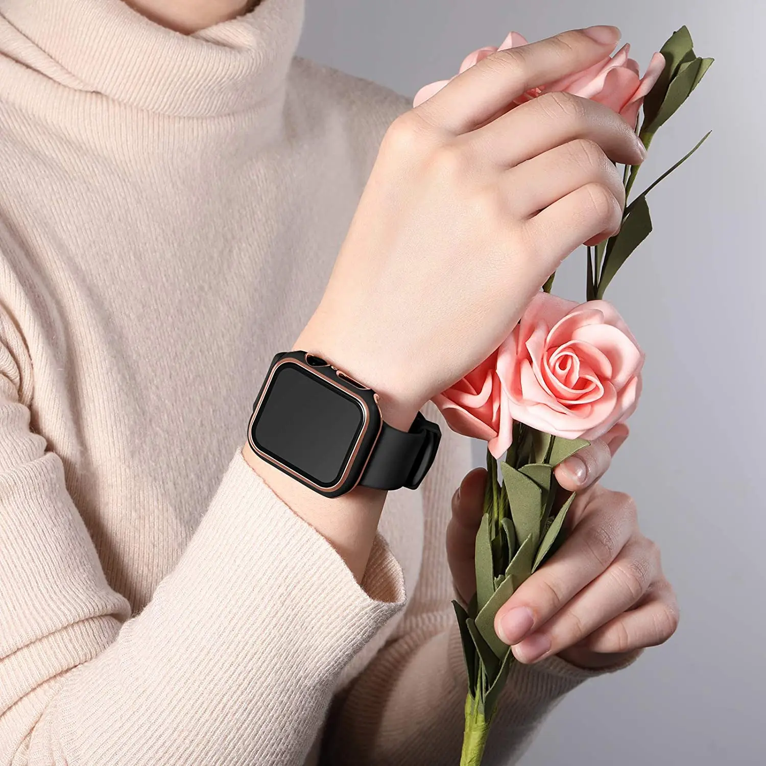 Стекло и крышка для Apple Watch чехол 44 мм 40 42 38 iWatch аксессуары бампер + защита экрана