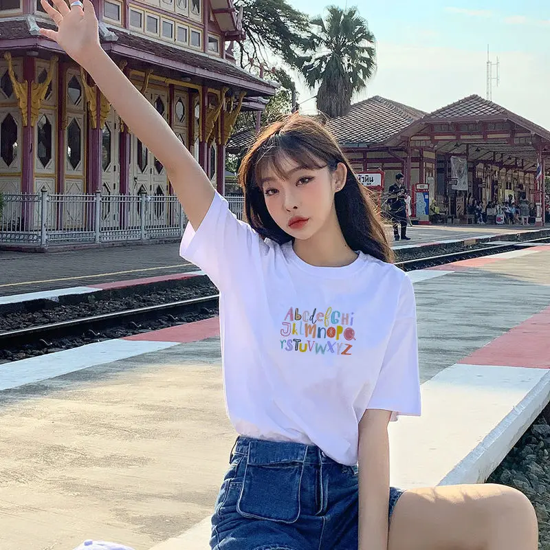 

High quality summer hot sale casual breathable short sleeve women's soft T-shirt