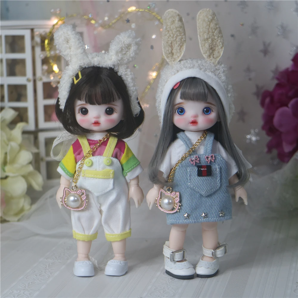 

16cm Cute Blyth Doll Joint Body Fashion BJD Dolls Toys with Dress Shoes Wig Make Up Gifts for Girl