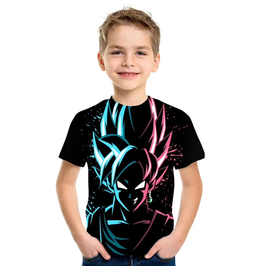 

Summer Funny Anime Boys Clothing Cartoon Harajuku Style Girls Boys Clothes Kids O-Neck Short Sleeve T-shirt Top