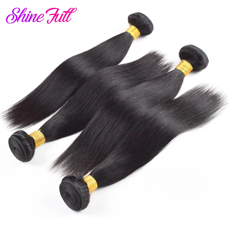 Прямые волосы Buremese человеческие без повреждения кутикулы 4 пряди в комплекте