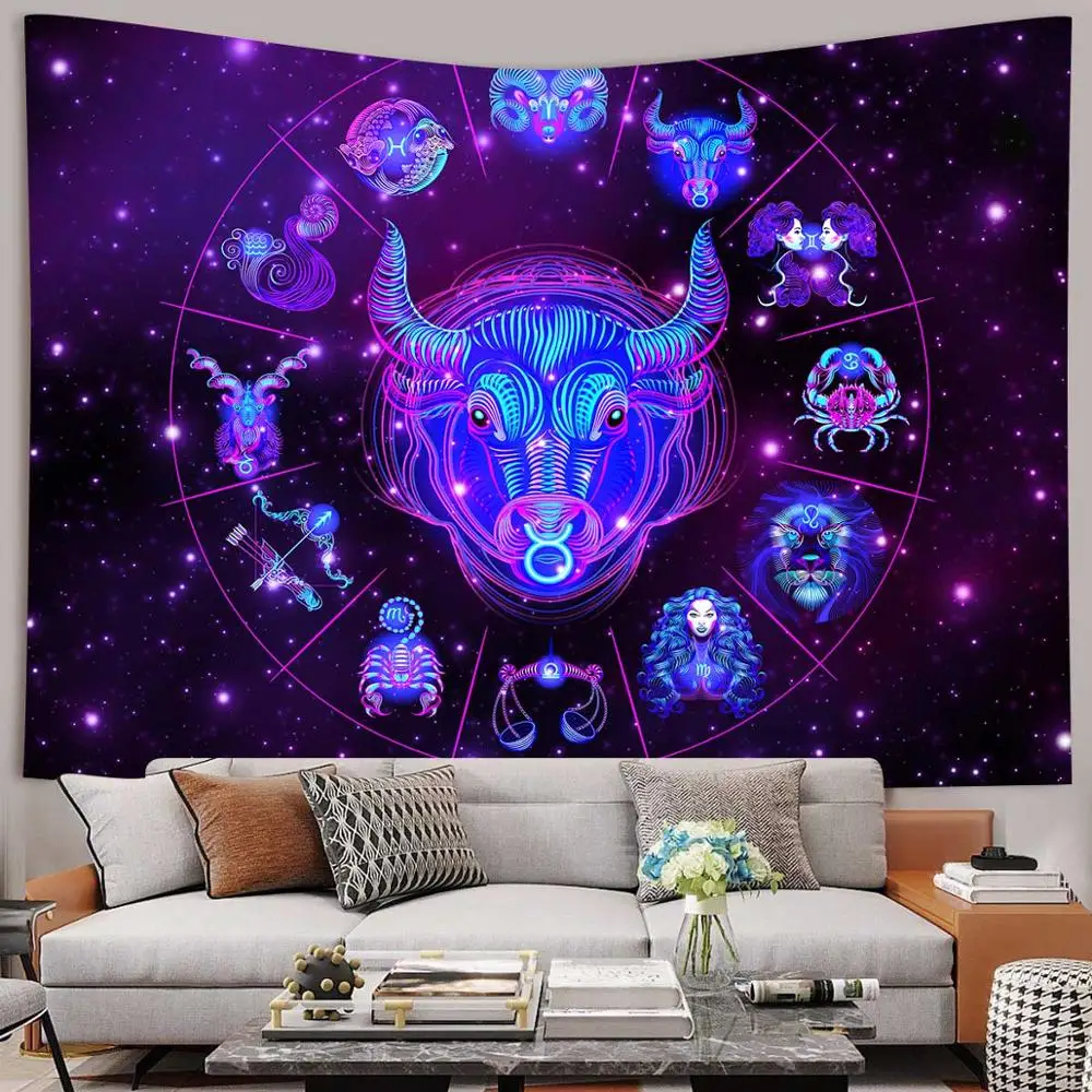

Constellations Tapestry Starry Sky Divination Art Wall Hanging Tapestries for Living Room Home Dorm Decor