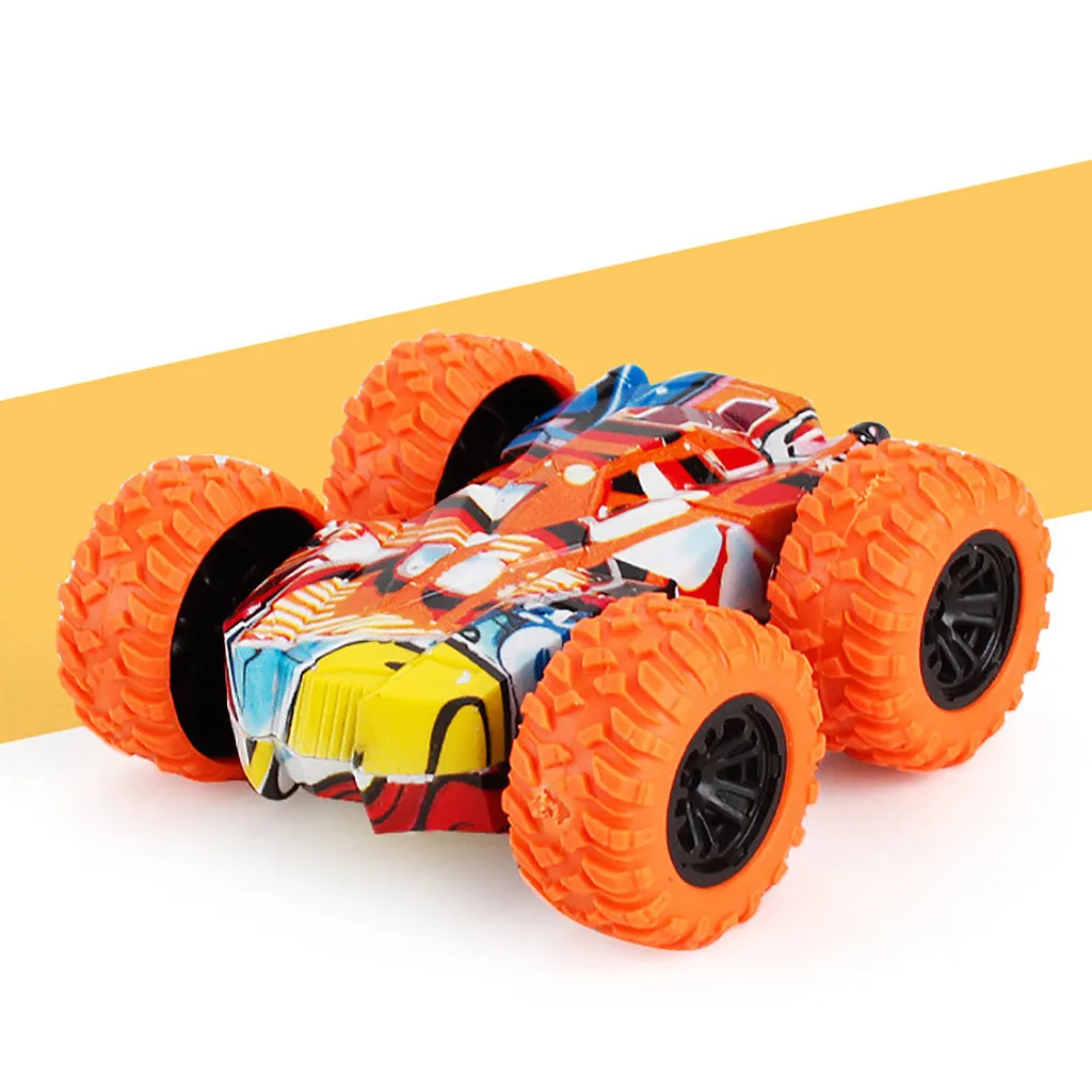 

Inertial Four-Wheel Drive Double-Sided Stunt Graffiti Car Off-Road Model Car Plastic Random Color Children's Toys Gifts Boy Toys