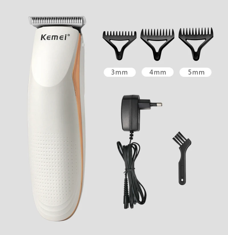 

Машинка для стрижки волос Kemei, профессиональная Водонепроницаемая белая машинка для стрижки волос, бритва для укладки волос