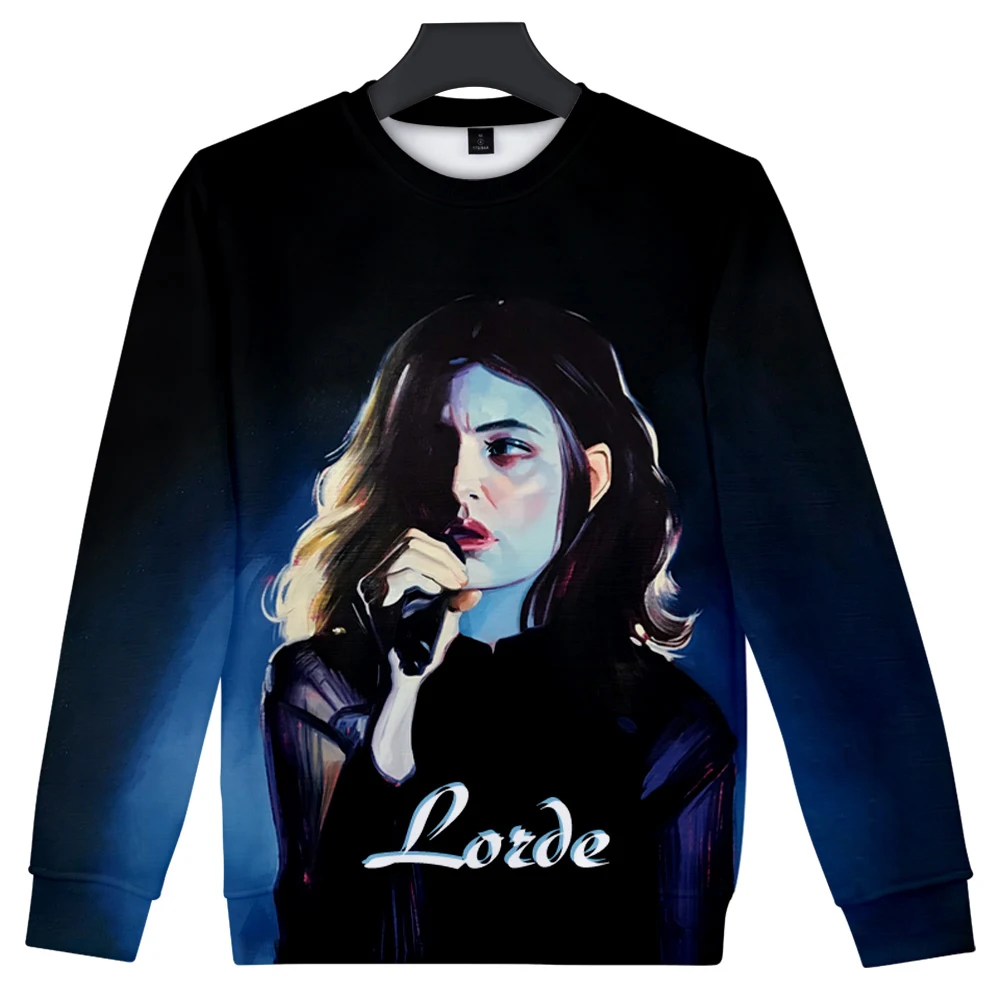 

Толстовка Lorde с круглым вырезом для мужчин и женщин, Модный свитшот с длинным рукавом и 3D принтом, уличная одежда