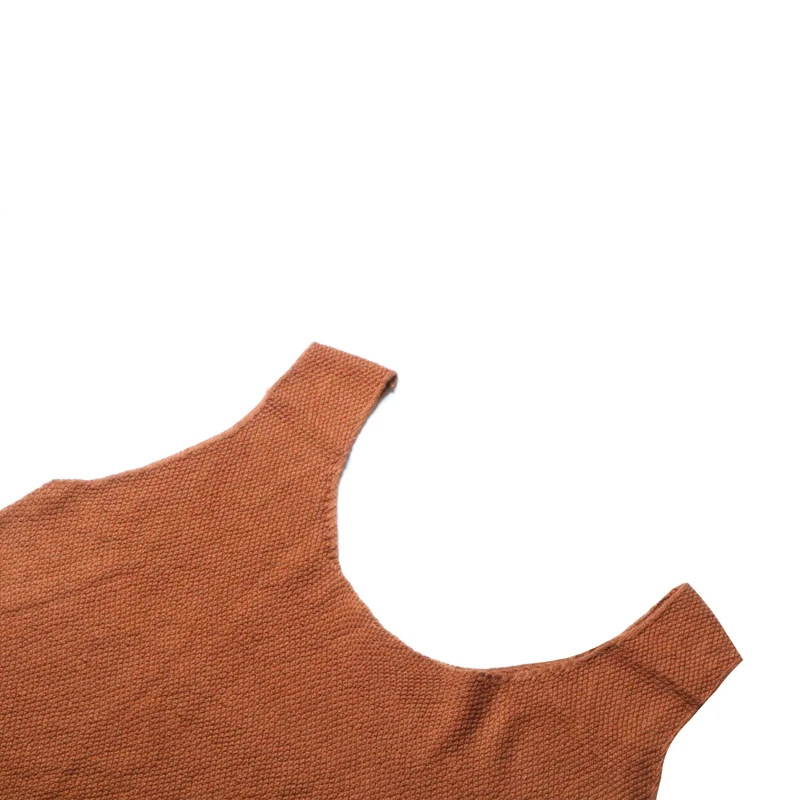 Осенний новый вязаный жилет с круглым вырезом свитер пальто Женский пуловер без