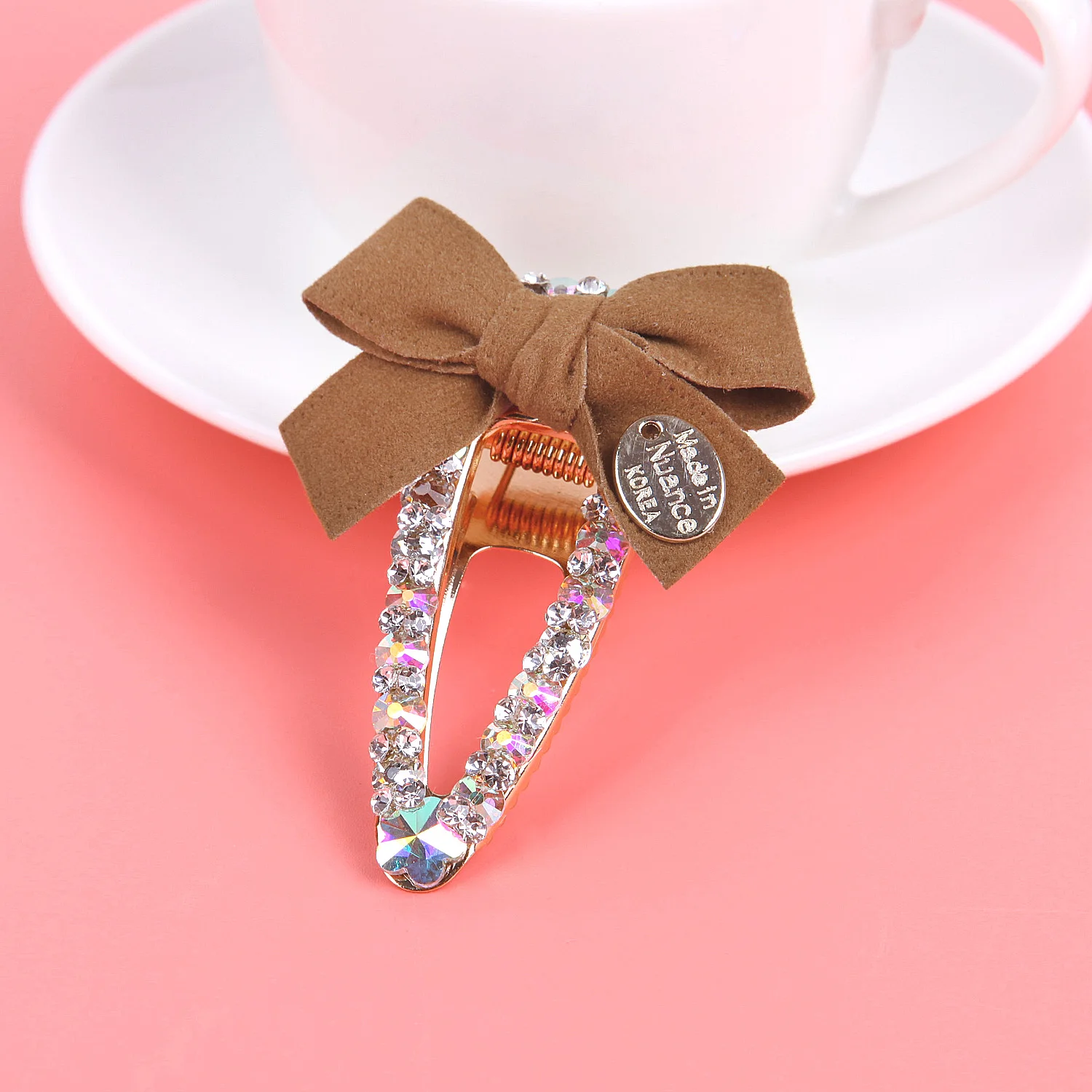 

Women Hair Barrettes Crystal Hairgrips Bow Metal Rhinestone Hair Clip Popular Hairpins Waterdrop Hairpins Girl Hair Accessories
