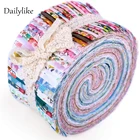 Dailylike 40 шт. Желейная рулонная ткань, рулонная хлопчатобумажная ткань, полоски для квилтинга, Лоскутная хлопчатобумажная ткань для квилтинга