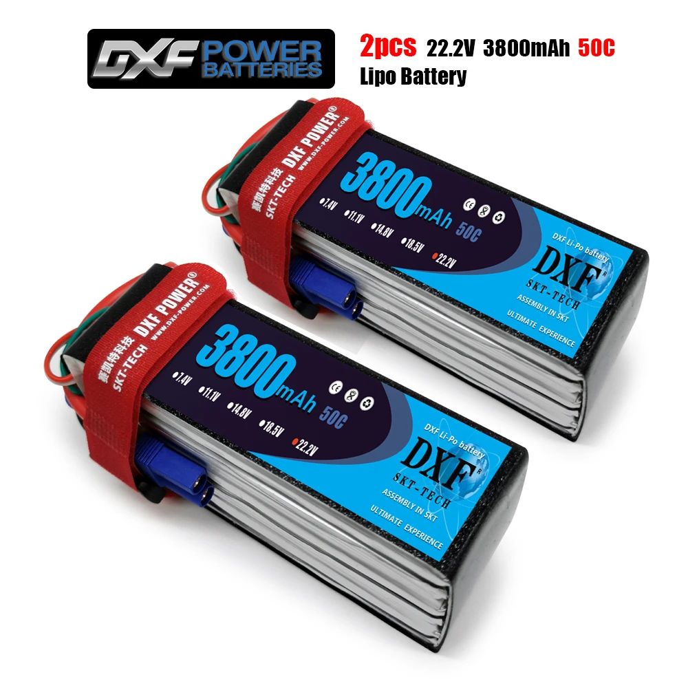 

Литий-полимерный аккумулятор DXF 3800 мАч 22,2 в 50C-100C 6S XT60/DEANS/XT90/EC5 для AKKU Drone FPV грузовик четыре axi вертолет Радиоуправляемый автомобиль самолет