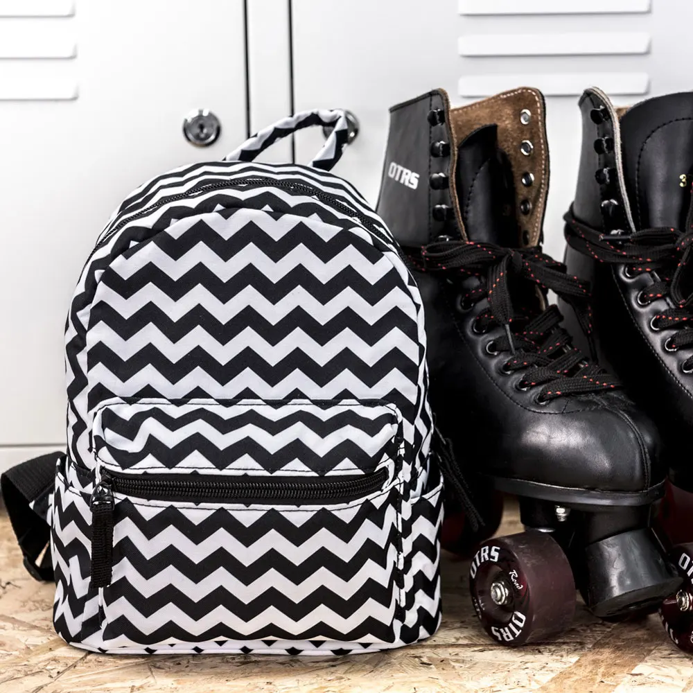 Women Stripe Backpack Mini Fashion School Backpack For Girl And Boy 5 Grade Small School Bag Print Cute