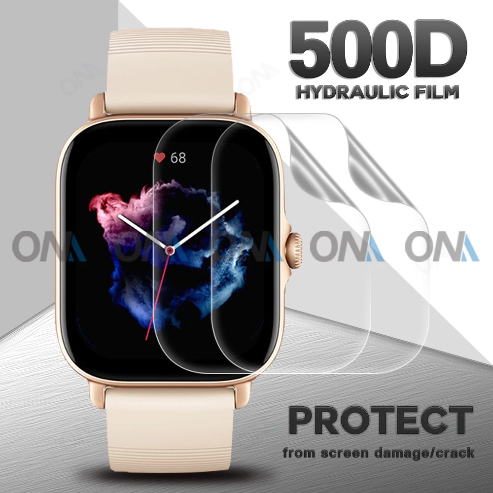 

TPU Soft Screen Protector for GTS3 GTS 3 GTS-3 Smart Watch 500D Hydraulic film Full Cover Protection Film Accessories (Not Glass