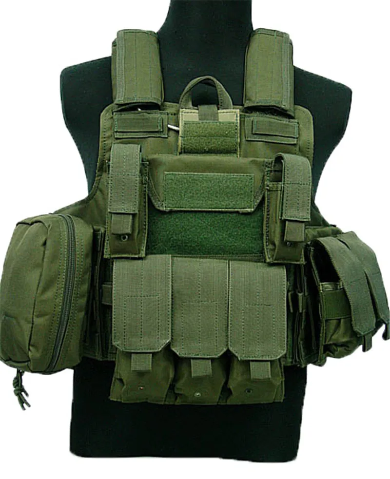 Тактический Жилет Molle Airsoft Combat W/подсумок разъемные броневой лист несущей Strike